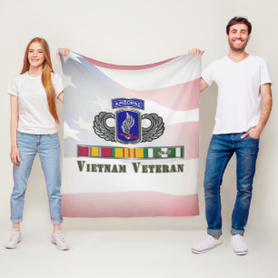 173rd Airborne Brigade Vietnam Veteran Fleece Blanket