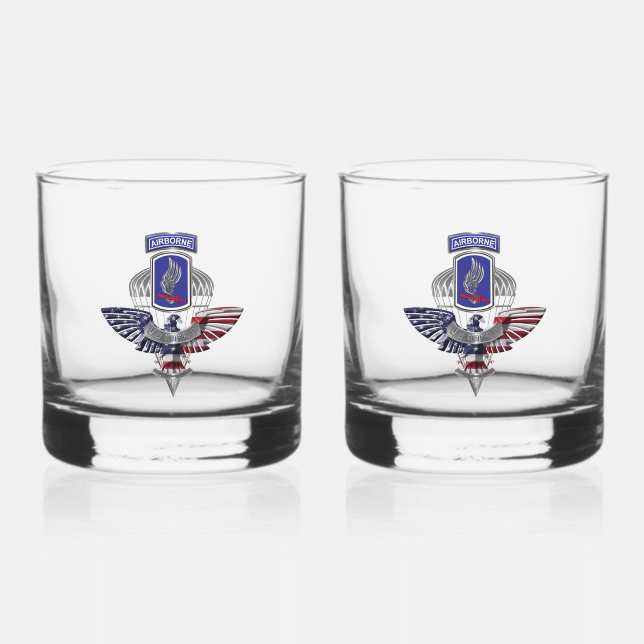 173rd Airborne Brigade  Whiskey Glass (Front)