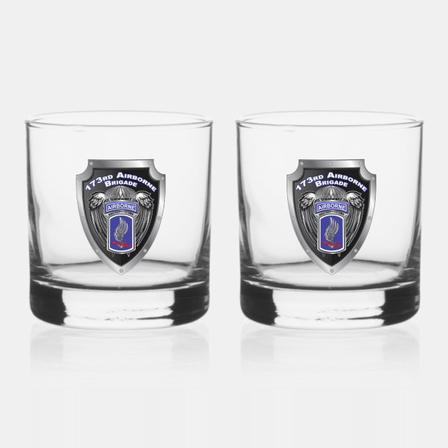 173rd Airborne Brigade  Whiskey Glass (Front)