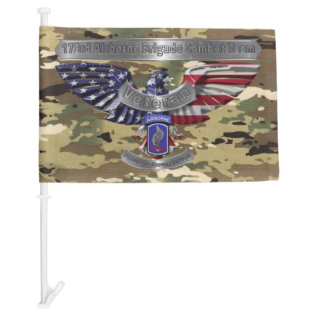 173rd Airborne “Proud To Have Served” Car Flag (Front)