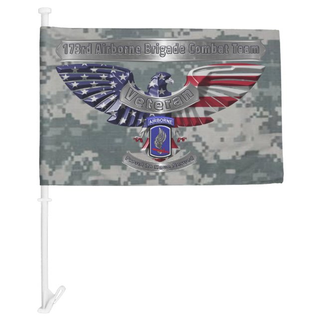 173rd Airborne “Proud To Have Served” Car Flag (Front)