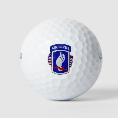 173rd airborne sky soldiers veterans vets patch golf balls