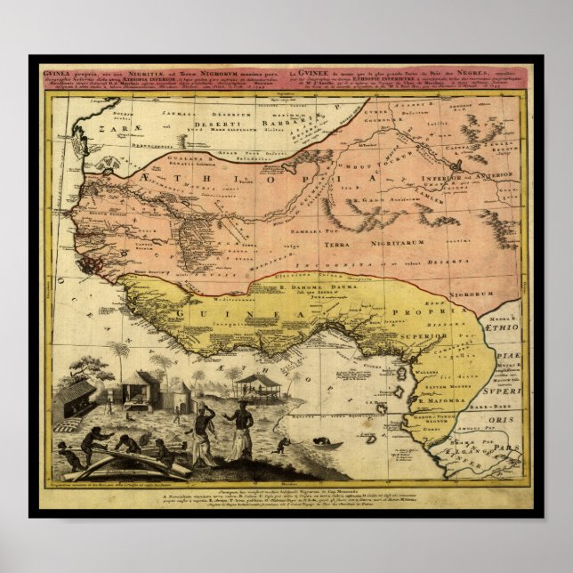 1743 West Africa Map Poster (Front)