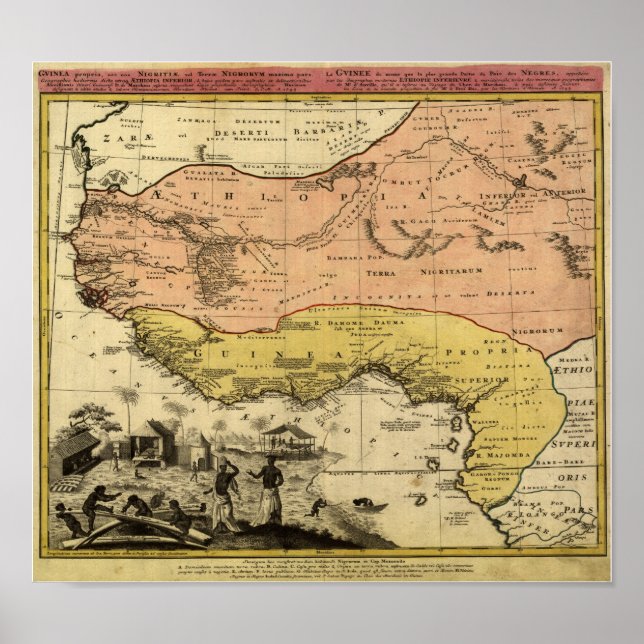1743 West Africa Map Poster (Front)