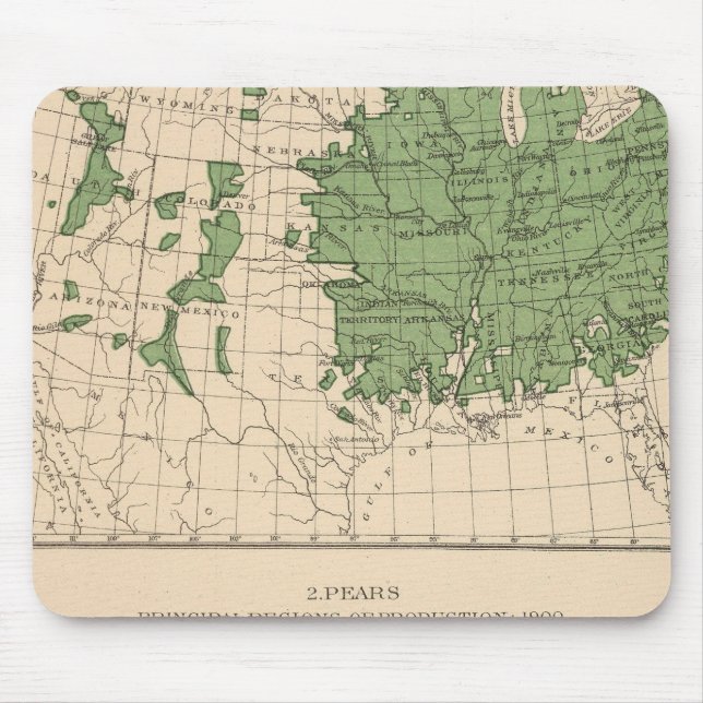 174 Apples, pears, principal regions Mouse Pad (Front)