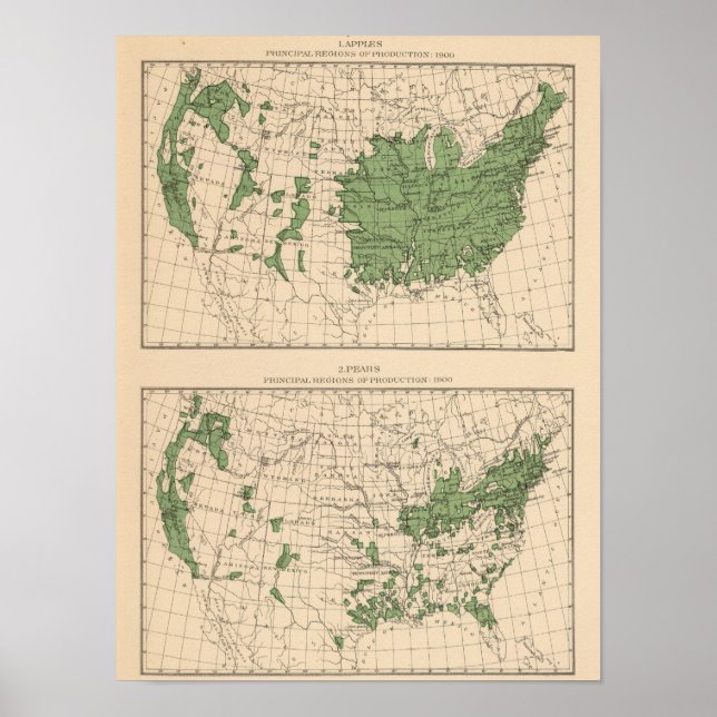 174 Apples, pears, principal regions Poster (Front)