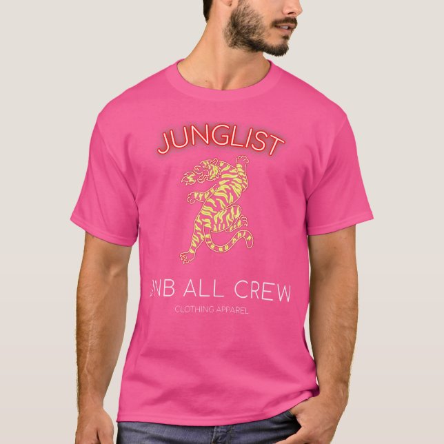 174 Bpm Drum N Bass Music Liquid Jungle Tiger Dnb T-Shirt (Front)