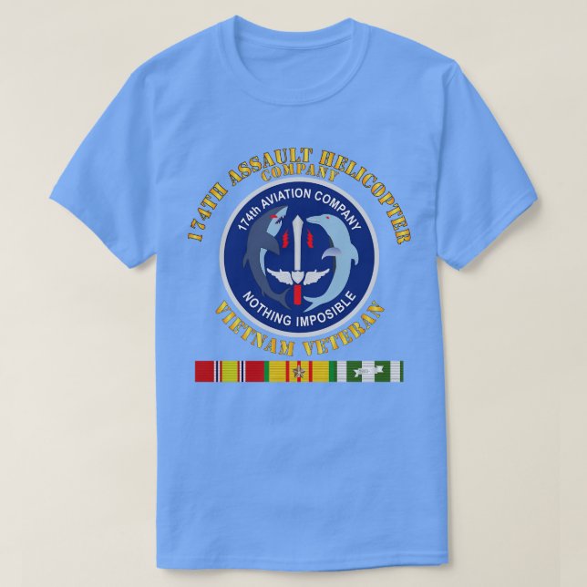 174th AHC Vietnam Vet w VN SVC T-Shirt (Design Front)