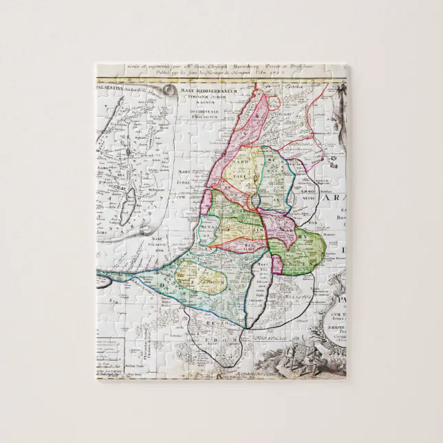 1750 Homann Heirs Map Of Israel Palestine Holy Jigsaw Puzzle | Zazzle