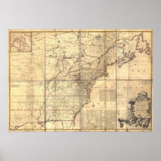 1757 - Thirteen Colonies Poster | Zazzle.com