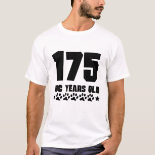 175 Dog Years Old Funny 25th Birthday T-Shirt