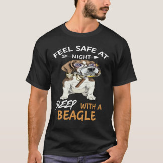 175 Feel Safe At Night Sleep With A Beagle T-Shirt