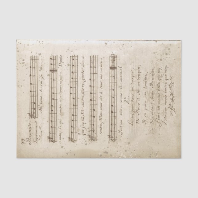 1761 French version of Twinkle Twinkle Little Star Tissue Paper (Front)