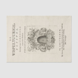 1762 Skep Dutch Title Page Beekeeper Honey Vintage Tissue Paper