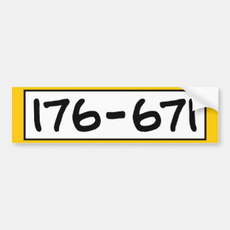 176-671 BUMPER STICKER