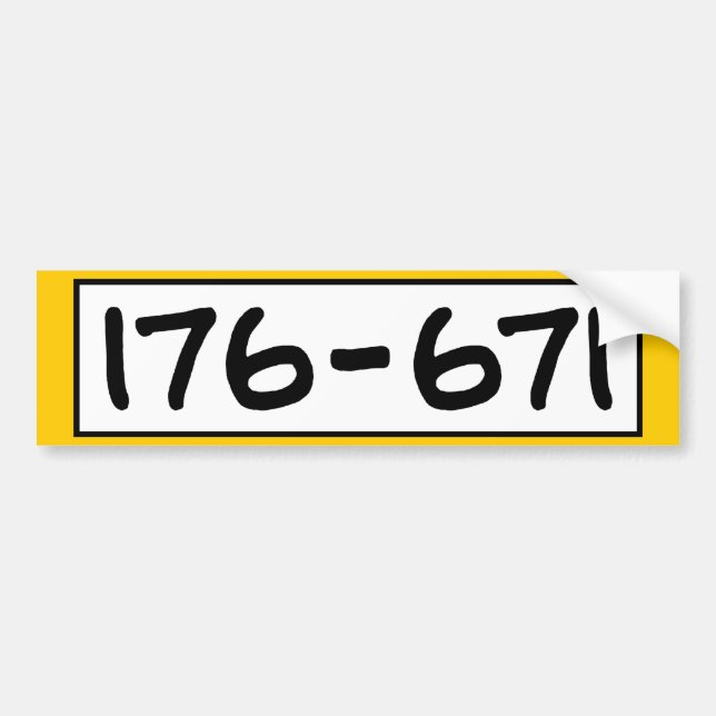 176-671 BUMPER STICKER (Front)