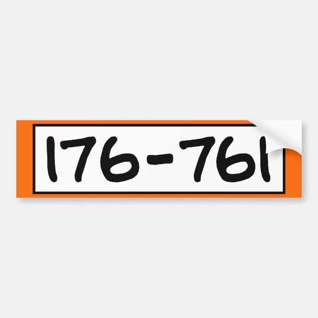 176-761 BUMPER STICKER (Front)