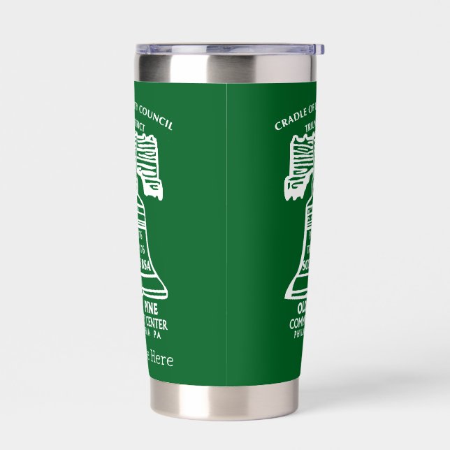 176 Personalized Green Thermal Mug Insulated Tumbler (Left)