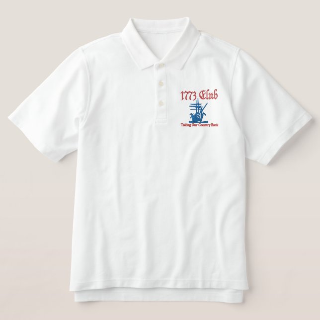 1773 Club Polo Shirt White (Design Front)