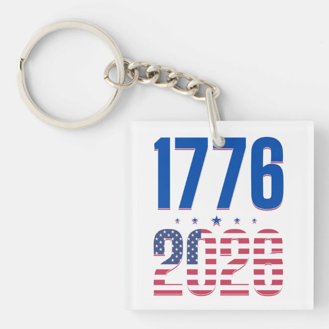 1776 2026 250 years freedom  keychain (Front)