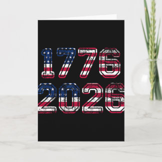 1776-2026 250th Birthday American Flag Eagle Shirt Card