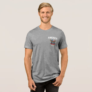 1776 2026 250th Semiquincentenial Red White Blue Tri-Blend Shirt