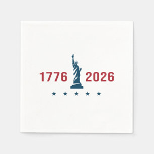 1776 2026 America 250th Anniversary Patriotic Napkins