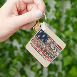1776-2026 America 250th Anniversary Presidents Car Keychain
