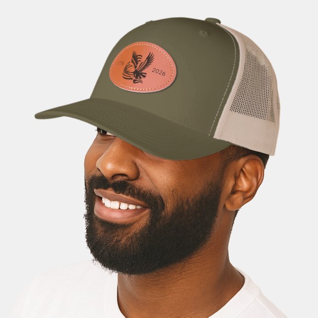 1776 - 2026 American Eagle Leather Patch Hat (Male)