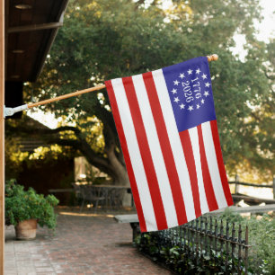 1776-2026 Betsy Ross 13 Stars Patriotic House Flag