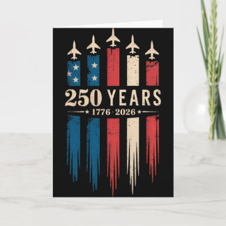 1776-2026 Patriotic Airshow Usa Flag - 250 Years P Card