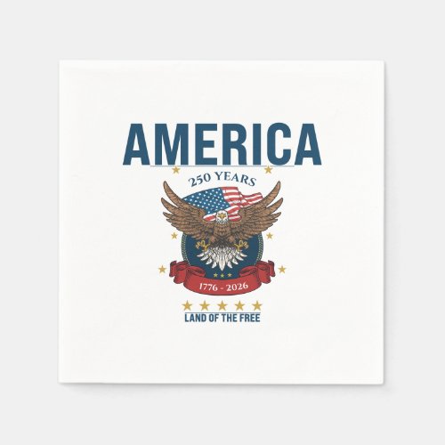 1776 2026 Patriotic Bald Eagle Flag | 250 Years Napkins