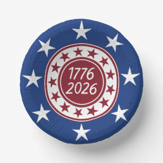 1776-2026 Patriotic Party Themed Paper Bowls