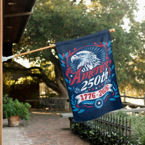 1776-2026 USA 250th Anniversary Vintage Patriotic House Flag