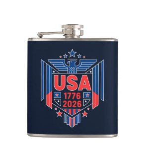 1776-2026 USA  FLASK