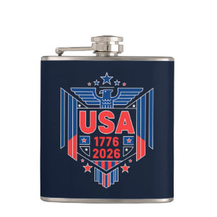 1776-2026 USA  FLASK