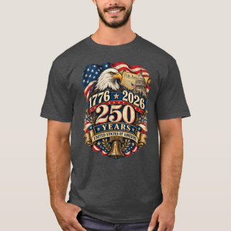 1776–2026 Vintage 250 Years USA Patriotic T-Shirt