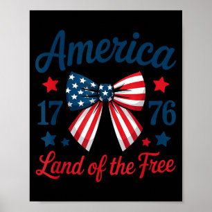 1776 america bow patriotic poster