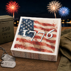 1776 American Flag 250 BBQ Napkins