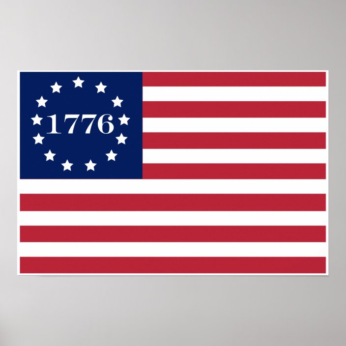 1776 American Flag Poster | Zazzle.com
