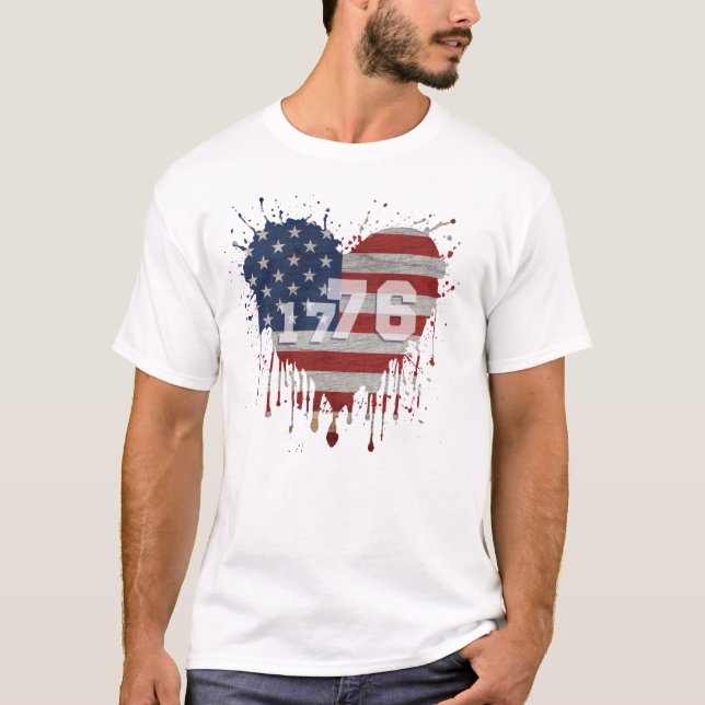 1776 American Flag T-Shirt (Front)