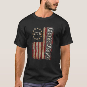 1776 American Flag We The People Usa 4th Of July V T-Shirt