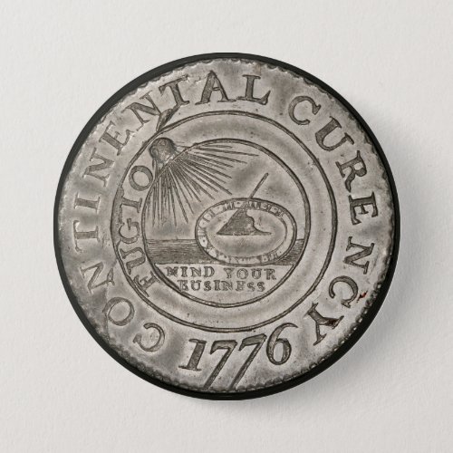 1776 Continental Currency Numismatic Coin Patriot Button