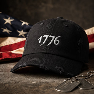1776 Embroidered American Baseball Cap