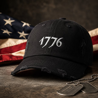 1776 Embroidered American Baseball Cap