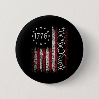 1776 Flag Constitution Independence Day American P Button