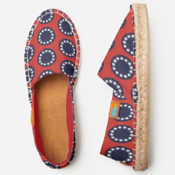 1776 Flag Inspired Betsy Ross Circle Pattern Espadrilles by TheArtOfVikki at Zazzle