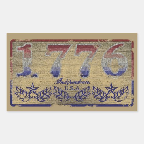1776 Independence  Rectangular Sticker