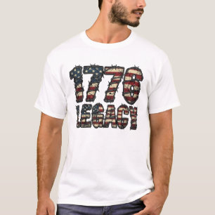 1776 Legacy Vintage Patriotic Typography T-Shirt