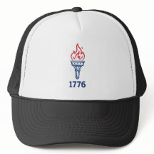 1776 Liberty Torch Patriotic Embroidered Hat